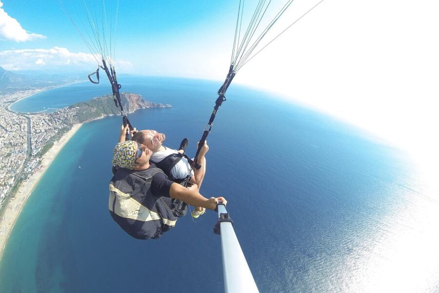 Alanya: Tandem Paragliding Experience Over Cleopatra Beach - Tandem Paragliding Above Cleopatra Beach: What It Feels Like