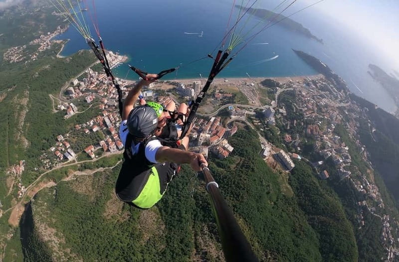 Becici Beach: Tandem Paragliding Flight in Budva Riviera - Getting Off the Ground Above Becici Beach