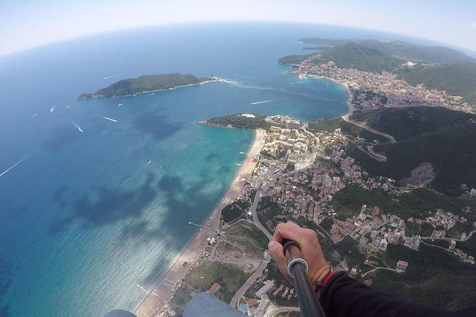 Bečići Standard Paragliding Montenegro /All-inclusive - In the Air: Bečići Beach, Budva, and the Adriatic From Above