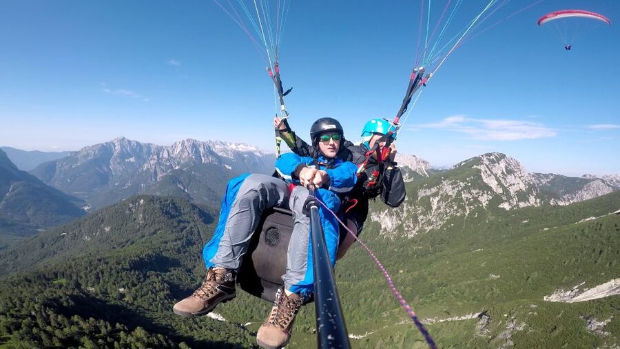 Bovec: Tandem paragliding in Julian Alps - Getting to the launch: gondola or car up to Kanin and Mangart