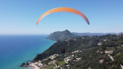 Corfu: Paragliding Tandem Flight Above Pelekas Town - The ground start: meeting near Giannades and getting set up right