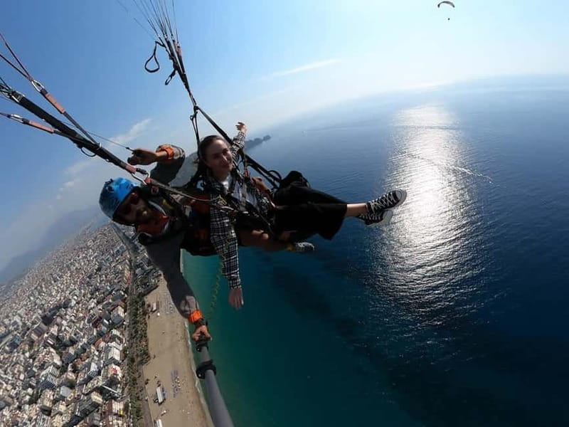 From Antalya Side Paragliding to Alanya with Cable Car Ride - The paragliding flight: what you’ll see above Cleopatra’s Bay