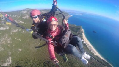 From Lisbon: Paragliding Flight with Transfers - From Ferrari Shop to takeoff: the day’s flow