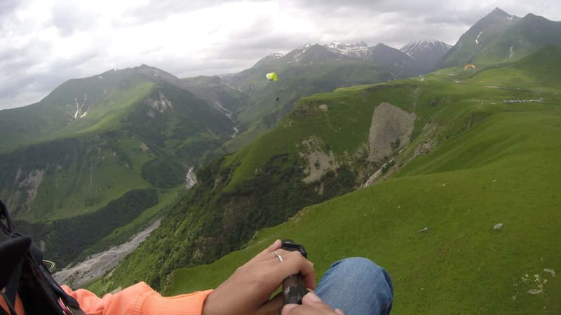 Georgia: Paragliding tandem flight in Gudauri with video - Footage matters: GoPro video, emotions, and what you can’t bring