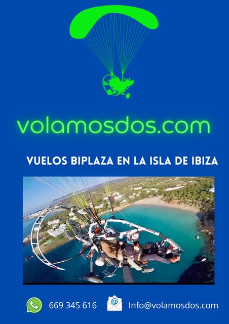 Ibiza: 25min Motorized Paragliding Flight - Sunset flight to San Antonio: Cala Bassa and Cala Compte from the air