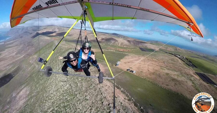 Lanzarote Hang Gliding Tandem Flights - The real pitch: tandem hang gliding is about freedom, not technical skill
