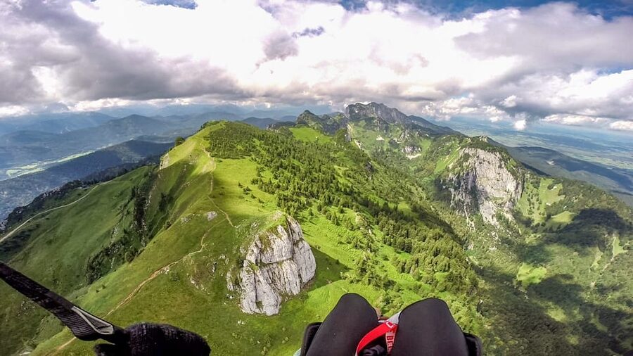 Lenggries: Tandem Paragliding Flight - Landing Back by the Cable Car: The Come-Down That Still Feels Cool