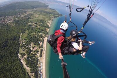 Paragliding Above Lake Ohrid in North Macedonia - From Hotel Pickup to an Off-Road Jeep Ride