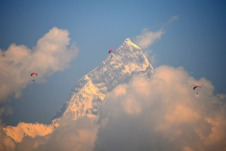 Pokhara: 30-Minute Tandem Paraglide - The views that matter: Annapurna peaks, Pokhara, and Phewa Lake
