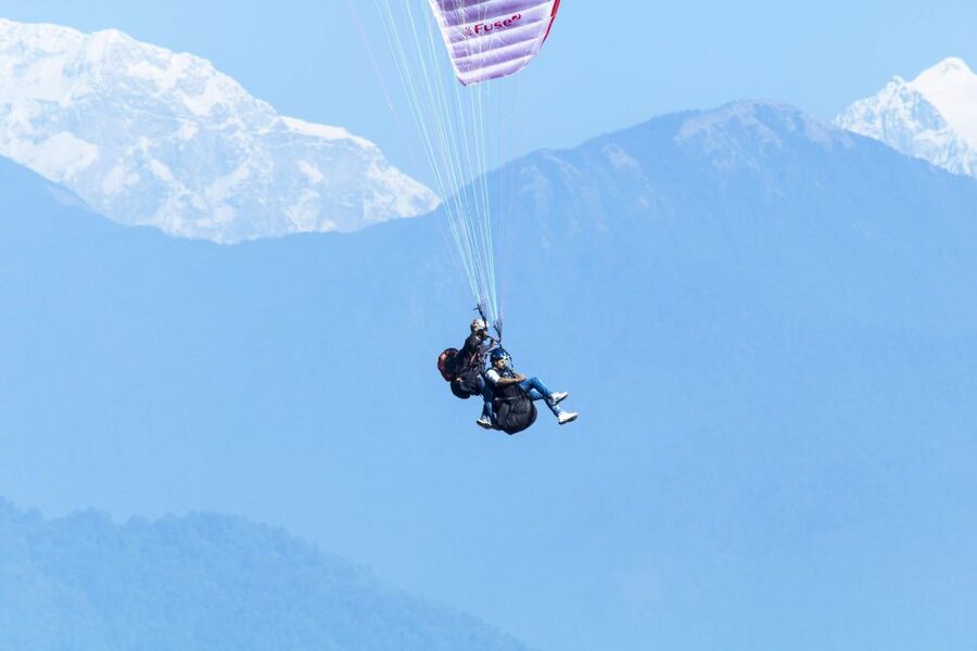 Pokhara: 30-Minute Tandem Paraglide - Landing near Phewa Lake: the payoff moment