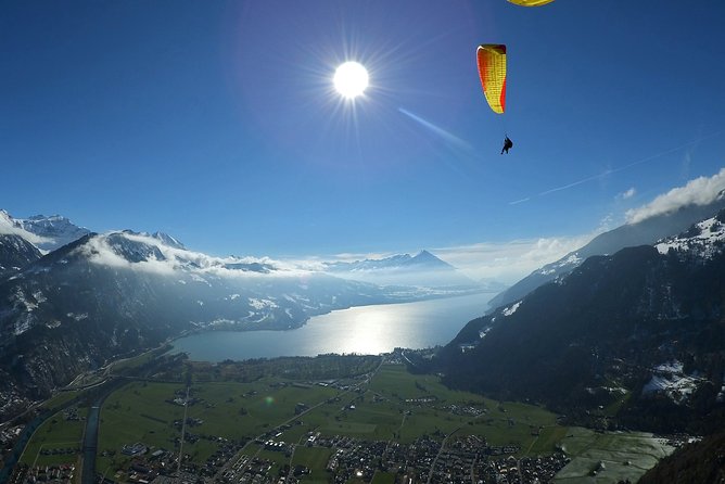Tandem Paragliding Experience from Interlaken - Mapping the Flight: Lake Thun, Jungfrau Peaks, and Hohematte Park