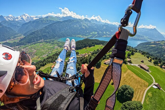 Tandem Paragliding Experience with Transport from Interlaken - The Flight: Mountains, Lakes, and the Chance to Ask for Tricks