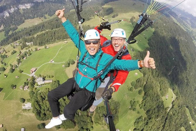 Tandem Paragliding Flight in Lombardy - In the Air with Max: Views, Control, and Safety Talking You Through It