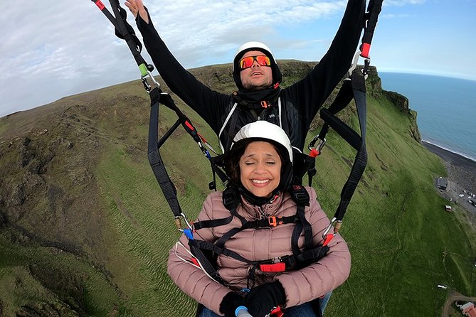 Tandem Paragliding Flights from Vik - Stop-by-Stop: Reynisfjall, Reynisfjara, Vik, and Reynisdrangar