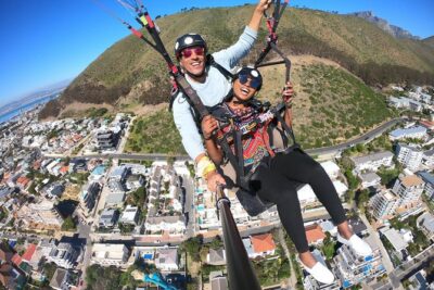 Tandem Paragliding in Cape Town - The pre-flight briefing and harness fit