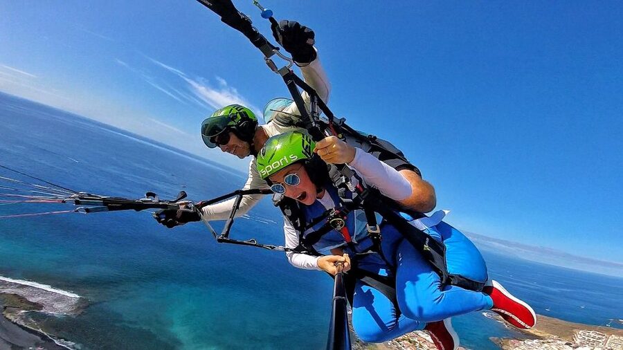 Tenerife: Tandem Paragliding Flight - The kitting moment: harness, helmet, and a safety briefing that sticks