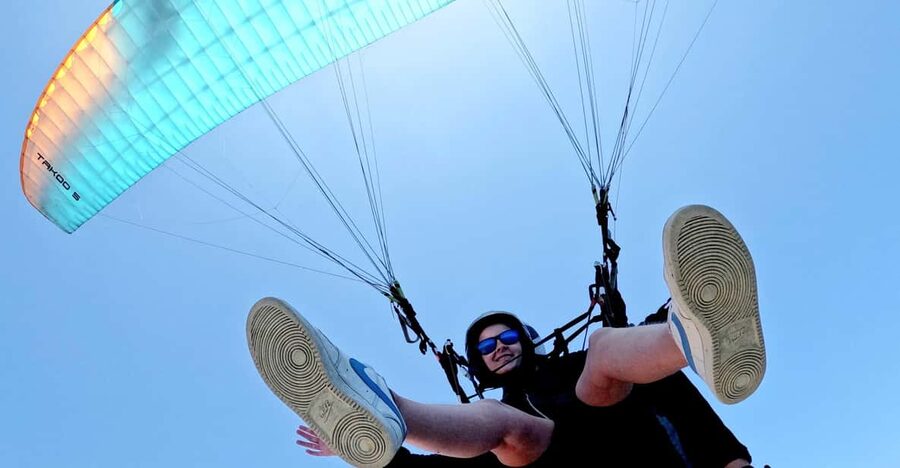 The Best Paragliding Experience in Tenerife - Getting geared up at Paragliding Park Tenerife Taucho