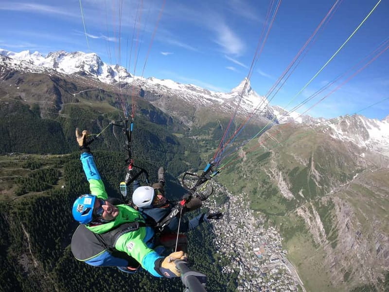 Zermatt: Tandem Paragliding Flight - Best Matterhorn Views - Meeting at Vispastrasse 32, then riding up by cable car
